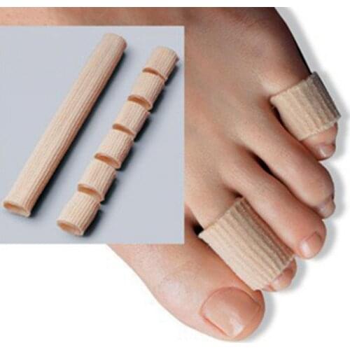 Fiber silicone khaki Gel Toe Finger Protection Foot Care Foot Health Care Product Toe Protector