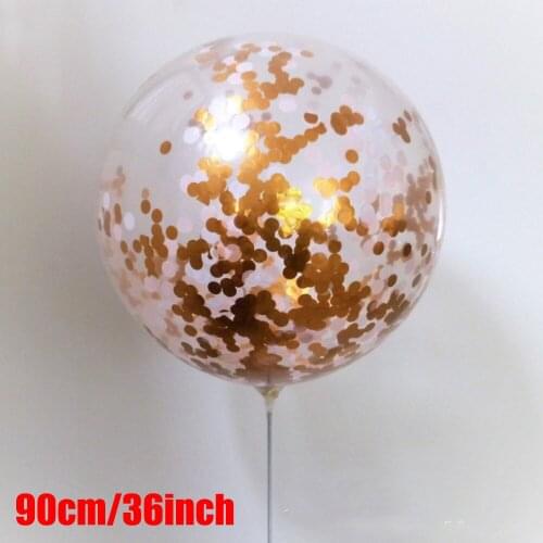 Giant 36inch Confetti Balloon Transpatent Gold Glitter Birthday Wedding Baby Shower Ballows Ramadan Decor Party Supplies 3