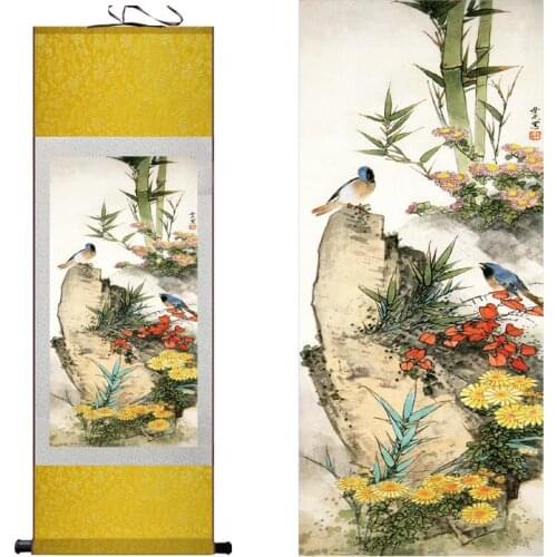 Living room decorated art painting birds and flowers art paintings . Chinese traditional art paintingPrinted painting