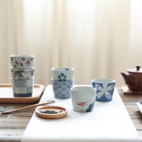Japanese-style personality creativity retro teacups ceramic cups small teacups single-piece home simplicity high-quality teacups