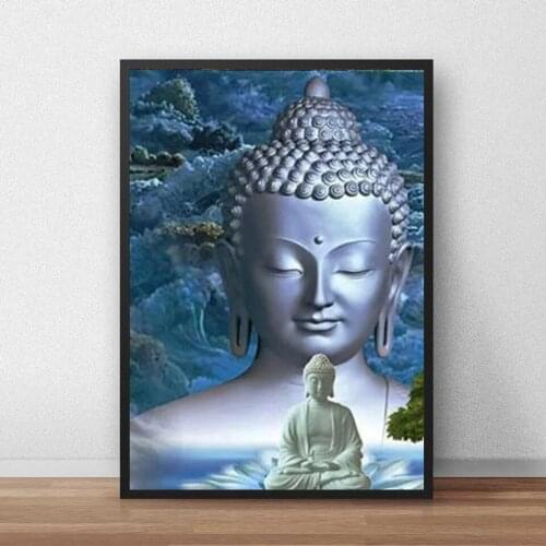 Buddha Statue Canvas Painting Poster HD Print Wall Art Living Room Home Decoration Picture