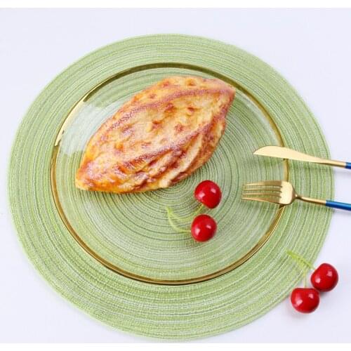 Nordic cotton yarn round table mat Western mat handmade anti slip soup plate bowl pad cup heat insulation pad