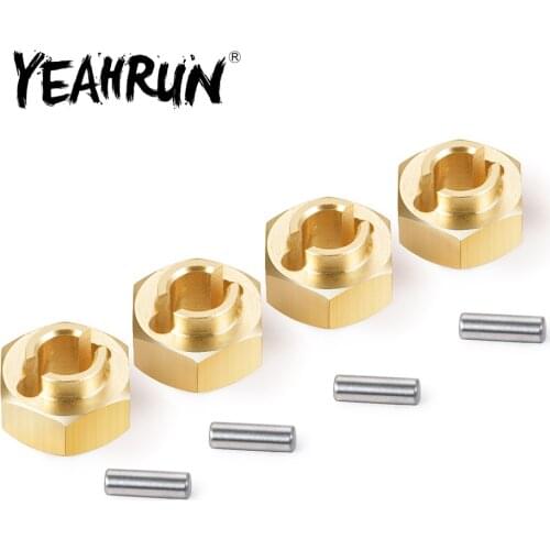 YEAHRUN 1Set Brass Counterweight Coupler 4.5mm Wheel Weights for 1/24 Axial SCX24 90081 RC Model Car Upgrade Spare Accessories