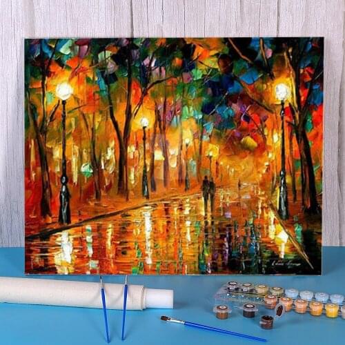 Farewell To Autumn Coloring By Numbers Painting Package Oil Paints 40*50 Canvas Painting Handmade Kids Handiwork Drawing
