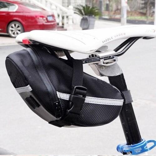 Nylon Bicycle Bag Bike Waterproof Storage Saddle Bag Seat Cycling Tail Rear Pouch Bag Saddle Bolsa Bicicleta Accessories Blue