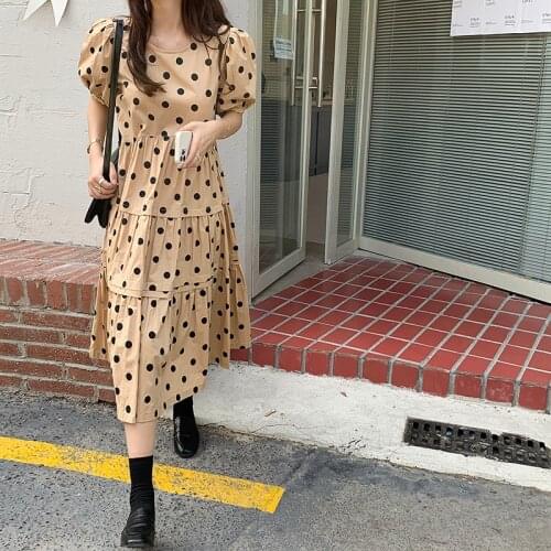 Octeyam Summer Polka Dot Dresses