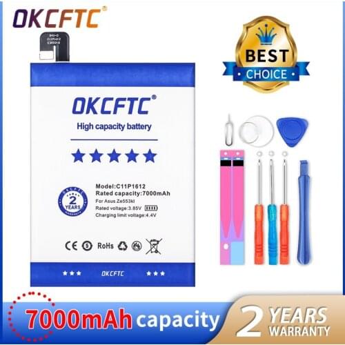 OKCFTC C11P1612 Original Battery For ASUS Zenfone 4 Max pro plus ZC554KL X00ID 5.5" 7000mAh High Capacity +Tools