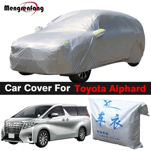 Full Car Cover MPV Outdoor Sun Shade Anti-UV Snow Rain Ice Dust Protection Cover For Toyota Alphard Vellfire