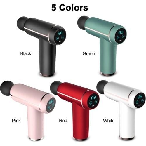 Portable Massage Gun Deep Muscle Massager Muscle Pain Relief USB Rechargeable Electric Massager Gun with 4 Massage Heads