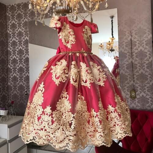 Girls Christmas Dress Elegant Wedding Dresses Birthday New Year Costume Pageant Party Clothes Kids Dresses For Girls 4-10Y