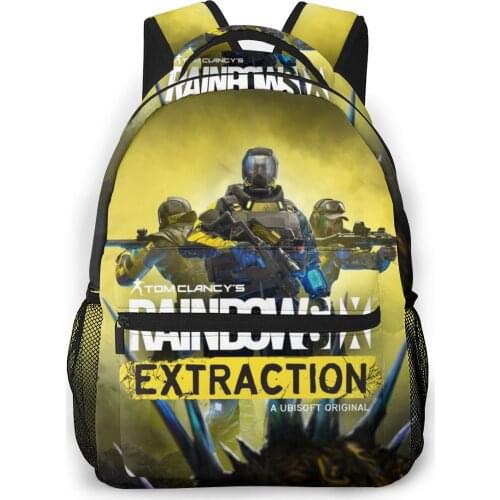 Ubisoft Rainbow Six Extraction 8K Backpack for Girls Boys Travel RucksackBackpacks for Teenage school bag