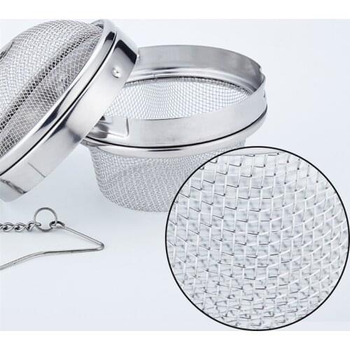 Tea Infuser Spice Seasoning Bag Mesh Tea Ball Strainer Chained Lid Stainless Steel Tea Coffee Filter Kitchen Tools strainer