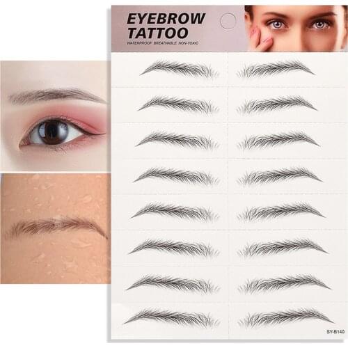 Tattoo Eyebrow Stickers Waterproof Eyebrow 3D Imitation Eyebrow Tattoos 3D Hair-like Authentic Eyebrows Waterproof Long Lasting