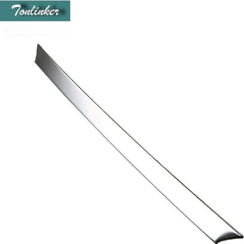 Tonlinker 1 PCS DIY NEW Stainless Steel Rear Bumper Light Strip Light Case Stickers for Chevrolet Cruze 2015 Parts Accessories