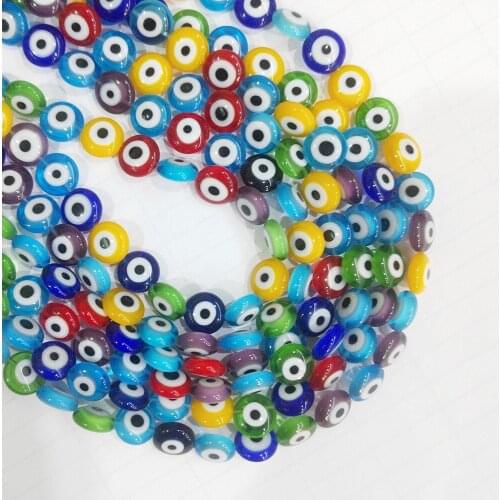 Thousand Flower Glass Beads 6-12mm Color Evil Eye Glass Beads Charm Handmade DIY Bracelet Necklace Earrings Jewelry Accessories