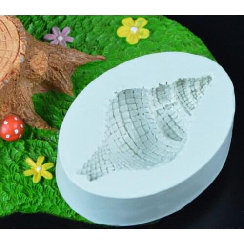Conch Shape Fondant Cake Border Decoration Silicone Mold Chocolate Candy Soap Tools