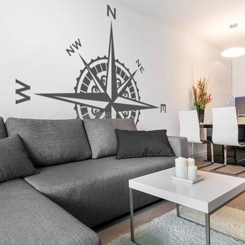 Compass Vinyl Wall Decal For Walls Ceilings And More Travel Wall Sticker Nautical Kids Theme Bedroom Decoration Wallpaper LL2112