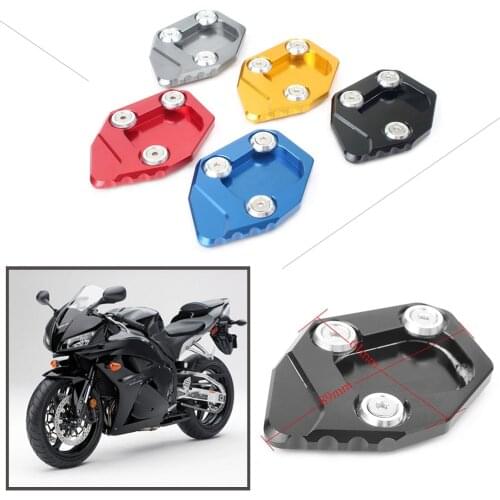 Motorcycle CNC Kickstand Foot Side Stand Extension Pad Support Plate For Honda F5 CBR600RR 2007 2008 2009 2010 2011 2012-2015