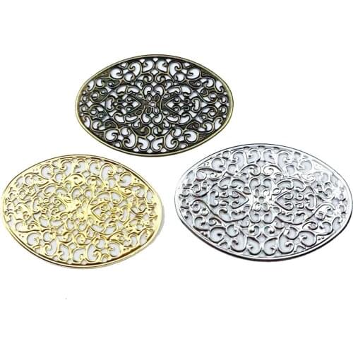 10pcs 37x55mm Filigree Metal sheets decorative for Jewelry Making Cosplay accessories Earring accessories