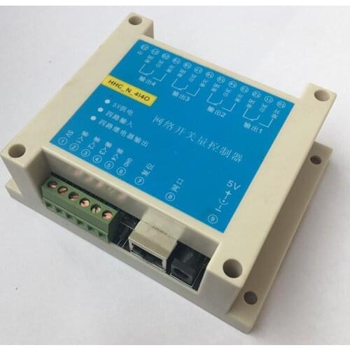 4 input 4 output network switch Ethernet relay switch transparent transmission MODBUS TCP IP relay