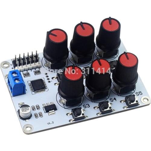 6CH Rotary Knob Servo Driver 6 Channel/Way Controller Board Overcurrent Protection Servo Tester For Arduino DIY Robot Arm Part