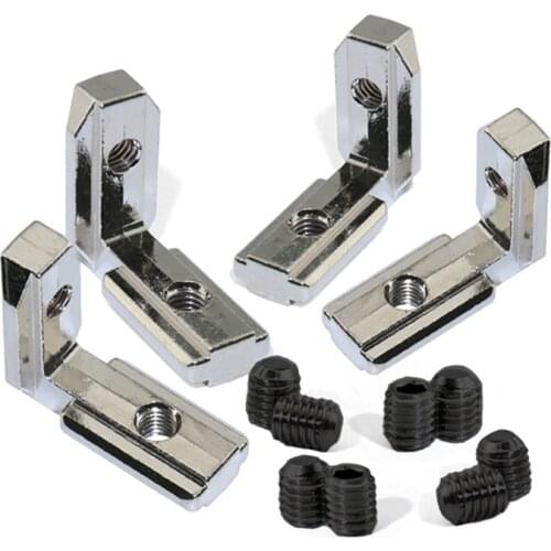 50pcs 20pc 10pcs T Slot Aluminum Angle Bracket Interior Joint Bracket fro Aluminum Extrusion Profile 2020/3030/4040/4545 Series