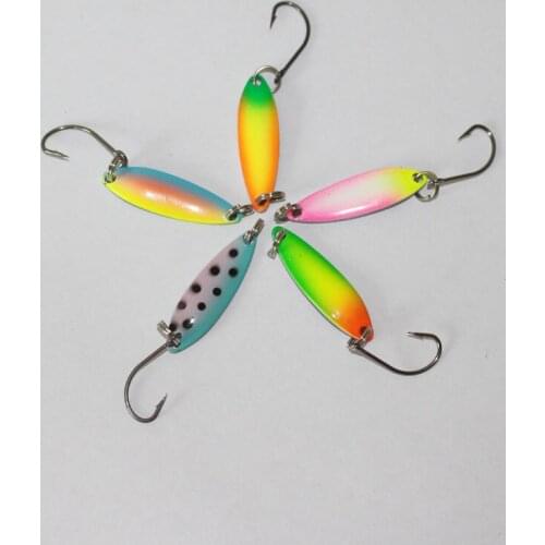 Free shipping 100pcs 3cm/2.1g metal fishing lure isca artificial bait fishing spinner bait spoon lure trout bait