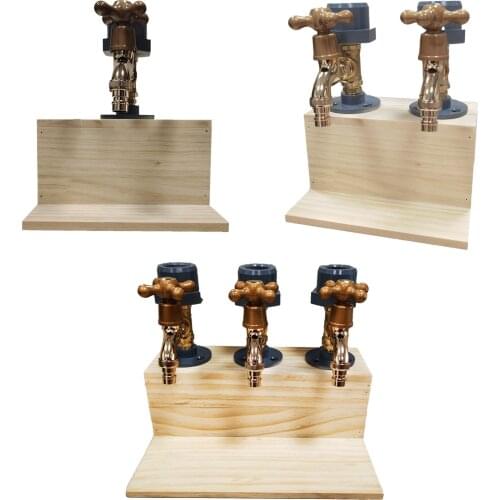 Liquor Alcohol Whiskey Wood Dispenser Faucet Shape For Party Dinners Bars And Beverage Stations Bar Wine Alcohol Bottle Holder