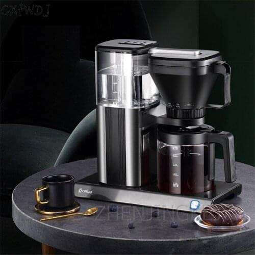 Coffee Machine Home Black Small Full semi-automatic Drip American Coffee Pot 10 Cup Capacity 1450W Coffee Machine DL-KF1068
