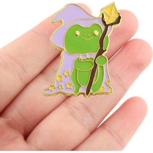 DZ2447 Magic Witch Funny Cute Enamel Pins for Clothes Badges on Backpack Lapel Pin Decoration Gifts Animals Jewelry Accessories