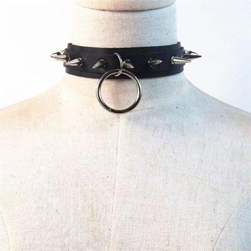 European and American exaggerated personality Punk kill Matt collar show sexy sharp rivet necklace jewelry clavicle trend neckla