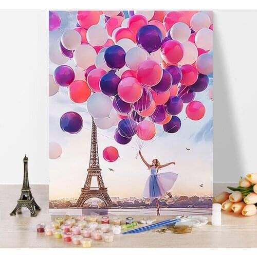 Love In Paris Paintings By Numbers DIY Pictures Oil Coloring By Numbers Set Gift Drawing By Numbers Canvas Decor New Arrivals