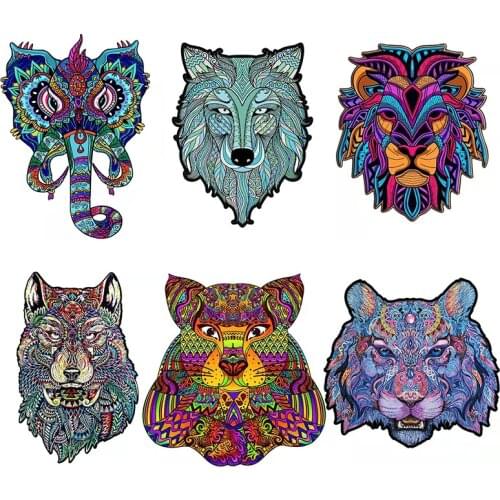 Each Piece is Animal Shape Amazing Wooden Puzzle For Adults Children Educational Toys Wooden Jigsaw Puzzles Games Wood DIY Gifts