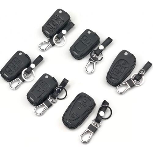 Leather Remote Key Case Shell Keychain For Chevrolet Cruze Captiva Matiz TRAX Aveo Sonic Lova Sail EQUINOX Impala Suburban Activ