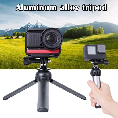 Aluminum Alloy Mini Tripod Lightweight Portable Stand with 1/4 Threaded Joint for Smartphone Tripod Accessories Camera Tripods