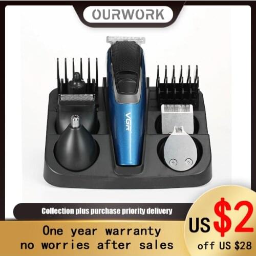 Multifunctional Hair Clipper Household Razor Set 5-In-1 Charging Belt Accessories Lithium Battery Low Noise