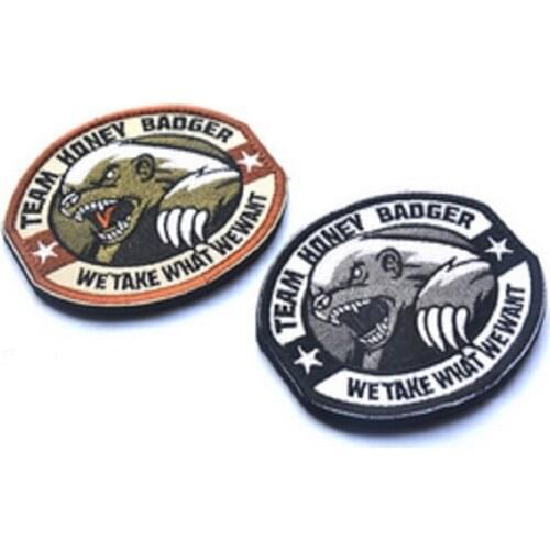 Embroidery Patches Team Honey Badger Soldiers Armbands Patch For Clothes Hat