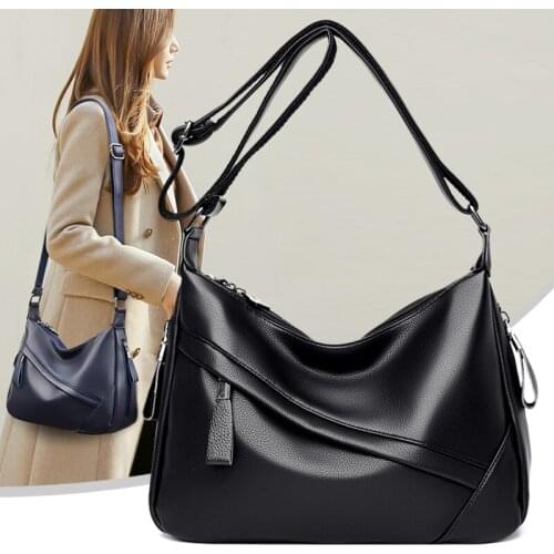 2021 New High Quality Bolsas Soft Leather Luxury handbags Women bags Designer Multi-pocket Crossbody Shoulder Bags For Women Sac