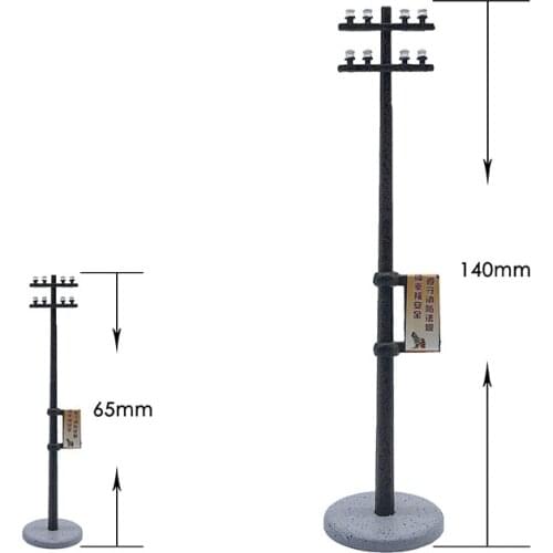New 1:150/87 N&HO Scale Transformer Telephone Pole Model Kits for DIY Train Sand Table