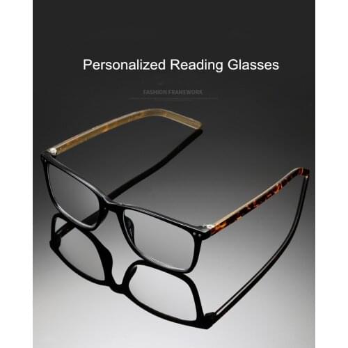 Fashion Square Business Men Reading Glasses Hyperopia Presbyopia Computer Glasses Women Diopter +1.0+1.5+2.0+2.5+3.0+3.5+4.0