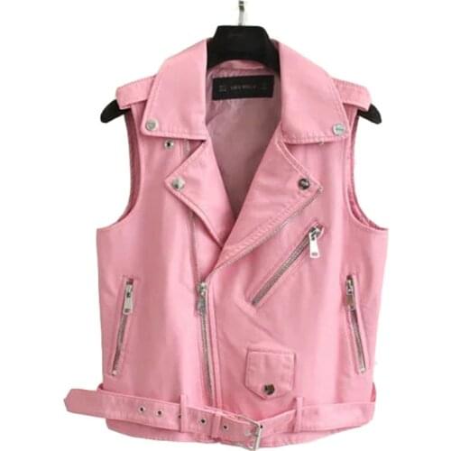 OLGITUM Women's Leather Vests