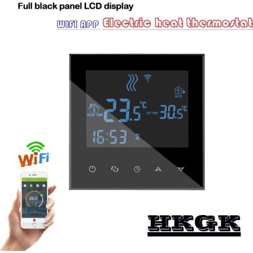 220V Programmable Electric heating wifi thermostat wiht Internal and external sensors,110V Optional