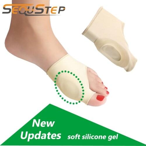Sequstep Silicone Bunion Protection Big Toe Stretcher sleeve Hallux Valgus Toes Corrector protector Splint Foot Care tool
