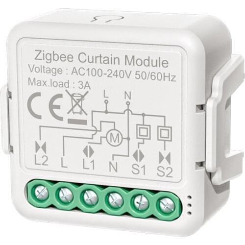 Tuya ZigBee Intelligent Curtain Switch Module Three-way Switch Module Home Intelligent Roller Blind Curtain Modification Module