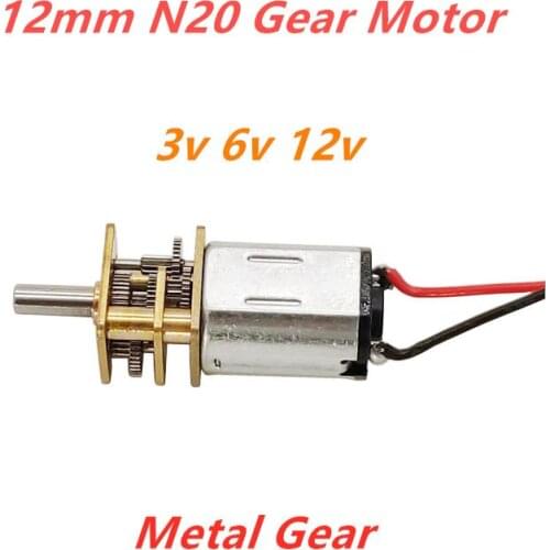 High Precision DC 3V/6V/12V Electric Micro Metal Gear Motor with Reducer 10-3000RPM Speed For Smart Lock Equipment Drive System