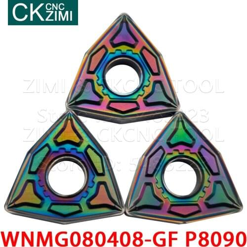 WNMG080408-GF P8090 WNMG 080408 GF P8090 Carbide Inserts External Turning Insert Tool CNC Mechanical lathe Cutter Tool for steel