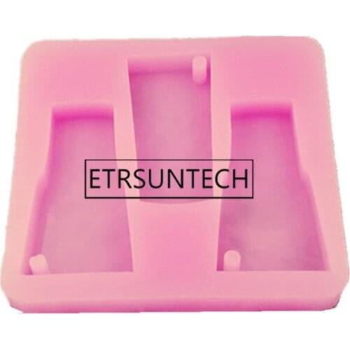 100pcs DIY Silicone Mould Mirror Bottle Keychain Fondant Chocolate Cake Mould Baking Tools Silica Gel Mold