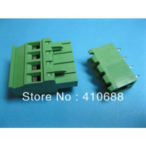100 Pcs Pluggable Type Straight-pin Green Color 4way/pin Pitch 5.08mm Screw Terminal Block Connector 2EDCD-5.08A-2EDCV HOT Sale