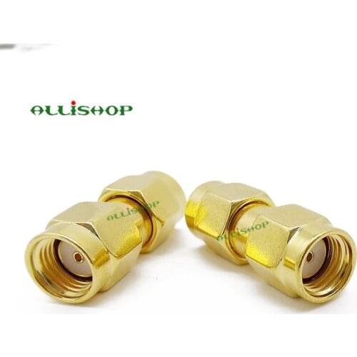 100Pcs RF Coaxial Adapter SMA Coax Jack Connector RP-SMA Male to RP-SMA Male RF Adapter Connector for Audio FPV Antennas Radio