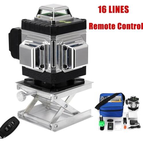 16 Lines Laser Level 360 4D Self-leveling Function Leveling Tool Horizontal And Vertical Ground Wall Sticker Green Beam Measure